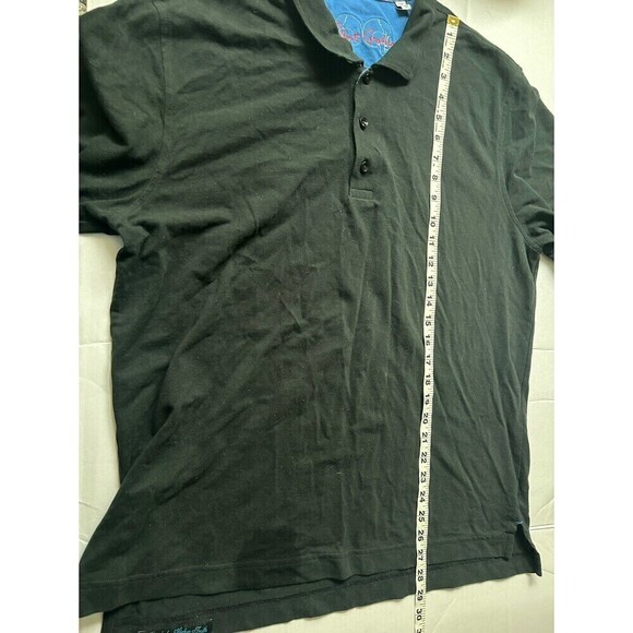 Men’s Robert Graham Polo Shirt Classic Fit Black Short Sleeve XL - Picture 7 of 7
